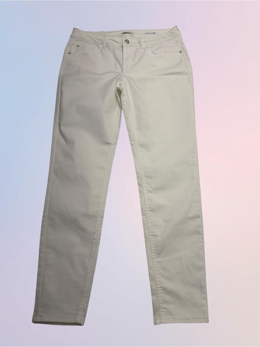 KENSIE Women’s 10 White EFFORTLESS ANKLE Jeans